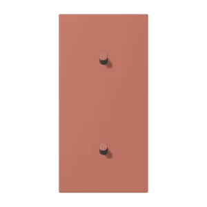 Centre plate with toggle lever "cylinder" 2-gang, 1 + 1 toggle levers, vertical, LS 1912 range, duroplastic lacquered, terre sienne brique (32121)
