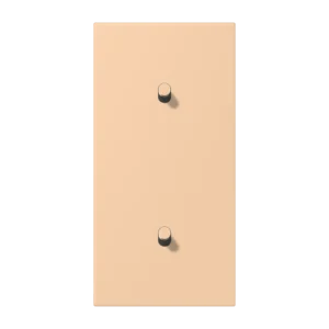 Centre plate with toggle lever "cylinder" 2-gang, 1 + 1 toggle levers, vertical, LS 1912 range, duroplastic lacquered, terre sienne claire 31 (32122)
