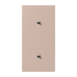 Centre plate with toggle lever "cylinder" 2-gang, 1 + 1 toggle levers, vertical, LS 1912 range, duroplastic lacquered, ombre brûlée claire (32131)