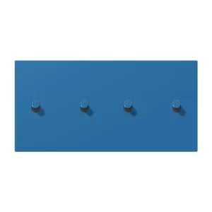 Centre plate with toggle lever "cylinder" 2-gang, 2 x 2 toggle levers, horizontal, LS 1912 range, duroplastic lacquered, bleu céruléen 31 (32030)