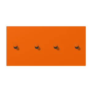 Centre plate with toggle lever "cylinder" 2-gang, 2 x 2 toggle levers, horizontal, LS 1912 range, duroplastic lacquered, orange (32080)
