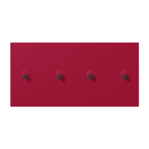 Centre plate with toggle lever "cylinder" 2-gang, 2 x 2 toggle levers, horizontal, LS 1912 range, duroplastic lacquered, rouge carmin (32100)