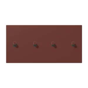 Centre plate with toggle lever "cylinder" 2-gang, 2 x 2 toggle levers, horizontal, LS 1912 range, duroplastic lacquered, terre sienne brûlée 31 (32120)