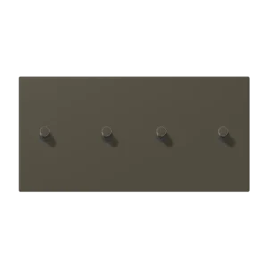 Centre plate with toggle lever "cylinder" 2-gang, 2 x 2 toggle levers, horizontal, LS 1912 range, duroplastic lacquered, ombre naturelle 31 (32140)