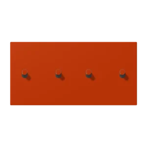 Centre plate with toggle lever "cylinder" 2-gang, 2 x 2 toggle levers, horizontal, LS 1912 range, duroplastic lacquered, rouge vermillon 59 (4320A)