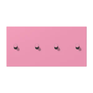 Centre plate with toggle lever "cylinder" 2-gang, 2 x 2 toggle levers, horizontal, LS 1912 range, duroplastic lacquered, rose vif (4320C)