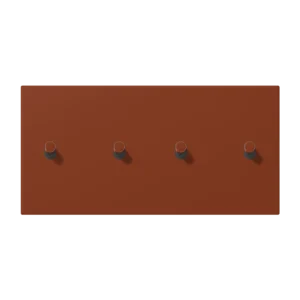 Centre plate with toggle lever "cylinder" 2-gang, 2 x 2 toggle levers, horizontal, LS 1912 range, duroplastic lacquered, terre sienne brûlée 59 (4320D)