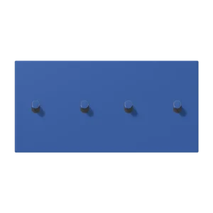 Centre plate with toggle lever "cylinder" 2-gang, 2 x 2 toggle levers, horizontal, LS 1912 range, duroplastic lacquered, bleu outremer 59 (4320K)