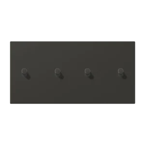 Centre plate with toggle lever "cylinder" 2-gang, 2 x 2 toggle levers, horizontal, LS 1912 range, duroplastic lacquered, ombre naturelle 59 (4320R)