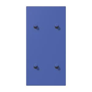 Centre plate with toggle lever "cylinder" 2-gang, 2 x 2 toggle levers, vertical, LS 1912 range, duroplastic lacquered, bleu outremer 31 (32020)