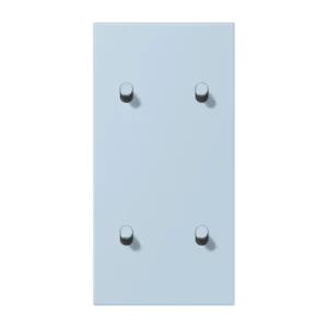 Centre plate with toggle lever "cylinder" 2-gang, 2 x 2 toggle levers, vertical, LS 1912 range, duroplastic lacquered, outremer clair (32022)