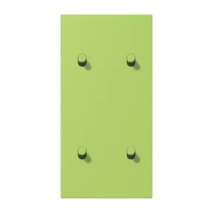 Centre plate with toggle lever "cylinder" 2-gang, 2 x 2 toggle levers, vertical, LS 1912 range, duroplastic lacquered, vert clair (32052)