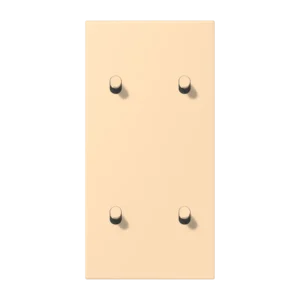Centre plate with toggle lever "cylinder" 2-gang, 2 x 2 toggle levers, vertical, LS 1912 range, duroplastic lacquered, ocre (32060)