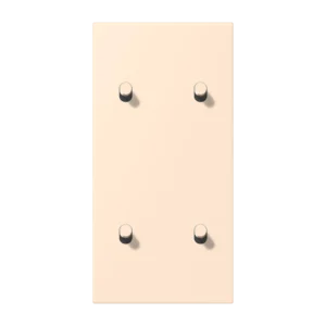 Centre plate with toggle lever "cylinder" 2-gang, 2 x 2 toggle levers, vertical, LS 1912 range, duroplastic lacquered, terre sienne pâle (32123)
