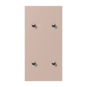 Centre plate with toggle lever "cylinder" 2-gang, 2 x 2 toggle levers, vertical, LS 1912 range, duroplastic lacquered, ombre brûlée claire (32131)