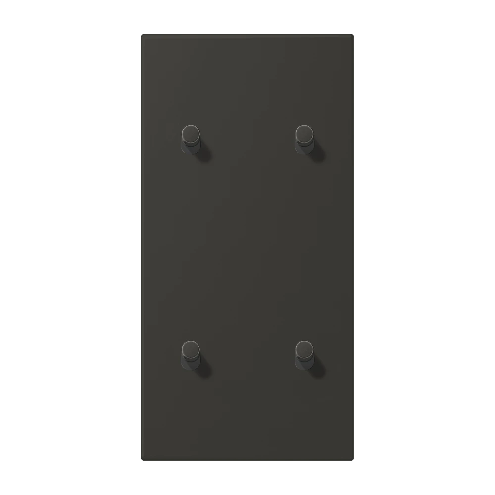 Centre plate with toggle lever "cylinder" 2-gang, 2 x 2 toggle levers, vertical, LS 1912 range, duroplastic lacquered, ombre naturelle 59 (4320R)