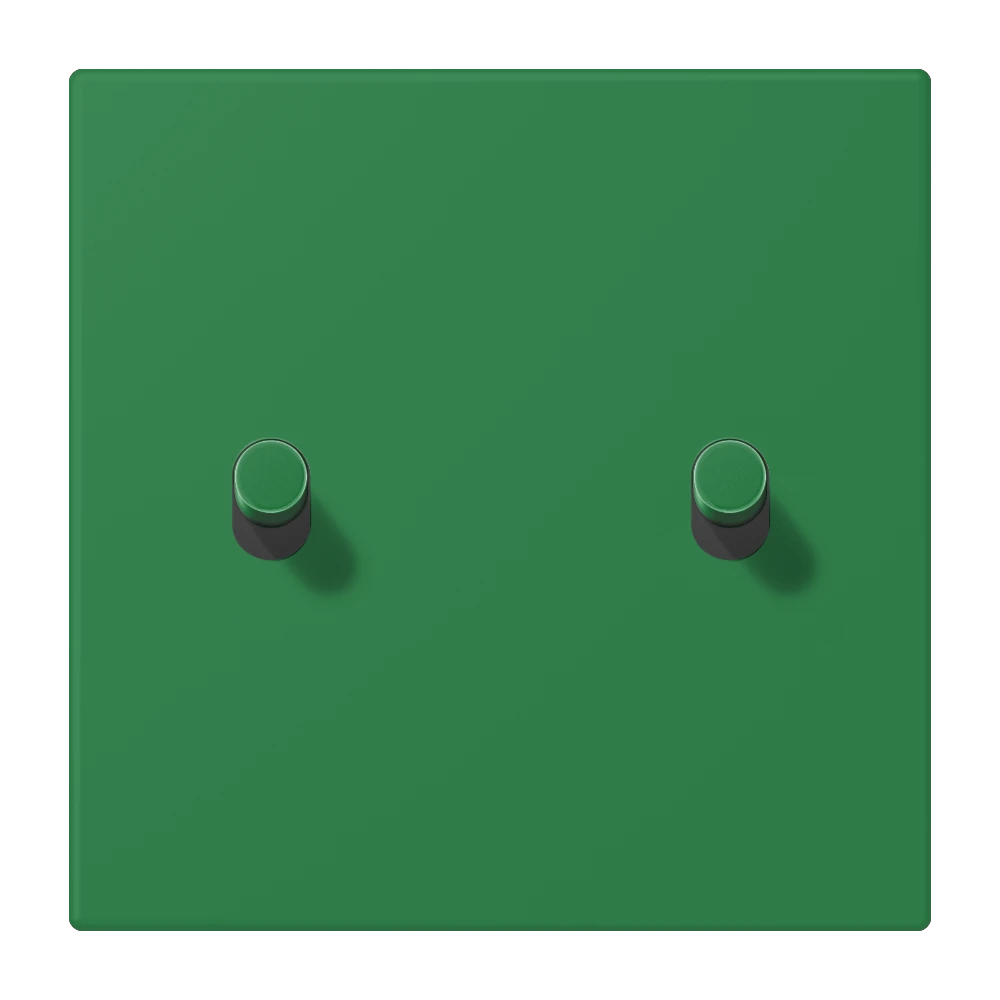 Centre plate with toggle lever "cylinder" 1-gang, 2 toggle levers, LS 1912 range, duroplastic lacquered, vert foncé (32050)