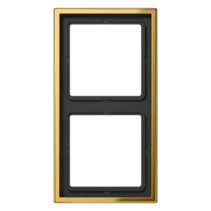 Frame 2-gang, LS 990, gold-coloured, vertical and horizontal installation
