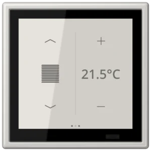KNX room controller LS TOUCH with frame LS 990, Secure, thermoplastic, light grey