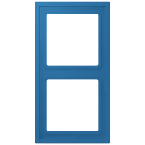 Frame 2-gang, LS ZERO, thermoplastic lacquered, bleu céruléen 31 (32030), vertical and horizontal installation