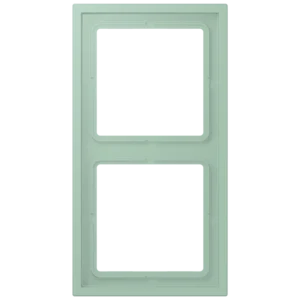 Frame 2-gang, LS ZERO, thermoplastic lacquered, vert anglais clair (32041), vertical and horizontal installation