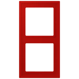 Frame 2-gang, LS ZERO, thermoplastic lacquered, rouge vermillon 31 (32090), vertical and horizontal installation