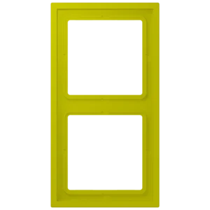 Frame 2-gang, LS ZERO, thermoplastic lacquered, vert olive vif (4320F), vertical and horizontal installation