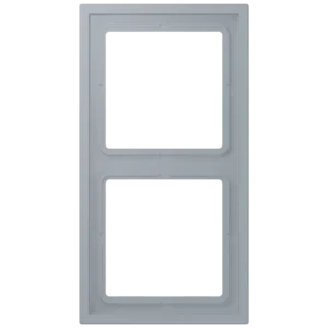Frame 2-gang, LS ZERO, thermoplastic lacquered, gris clair 59 (4320O), vertical and horizontal installation