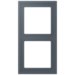 Frame 2-gang, LS ZERO, thermoplastic lacquered, gris foncé 59 (4320U), vertical and horizontal installation