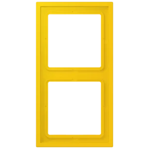 Frame 2-gang, LS ZERO, thermoplastic lacquered, le jaune vif (4320W), vertical and horizontal installation