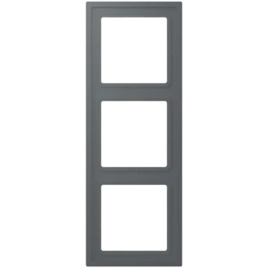 Frame 3-gang, LS ZERO, thermoplastic lacquered, gris foncé 31 (32010), vertical and horizontal installation