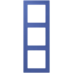 Frame 3-gang, LS ZERO, thermoplastic lacquered, bleu outremer 31 (32020), vertical and horizontal installation