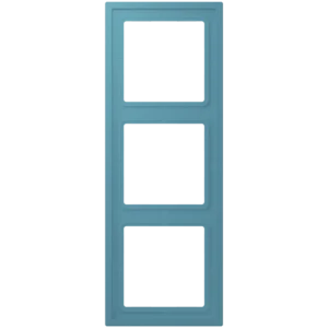 Frame 3-gang, LS ZERO, thermoplastic lacquered, céruléen vif (32031), vertical and horizontal installation