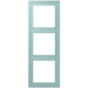 Frame 3-gang, LS ZERO, thermoplastic lacquered, céruléen clair (32033), vertical and horizontal installation
