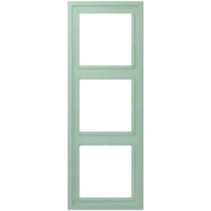 Frame 3-gang, LS ZERO, thermoplastic lacquered, vert anglais clair (32041), vertical and horizontal installation