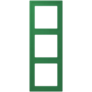 Frame 3-gang, LS ZERO, thermoplastic lacquered, vert foncé (32050), vertical and horizontal installation