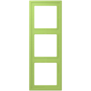 Frame 3-gang, LS ZERO, thermoplastic lacquered, vert clair (32052), vertical and horizontal installation