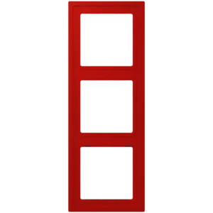 Frame 3-gang, LS ZERO, thermoplastic lacquered, rouge vermillon 31 (32090), vertical and horizontal installation