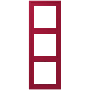 Frame 3-gang, LS ZERO, thermoplastic lacquered, rouge carmin (32100), vertical and horizontal installation