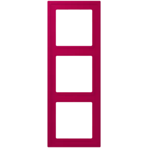 Frame 3-gang, LS ZERO, thermoplastic lacquered, rouge rubia (32101), vertical and horizontal installation