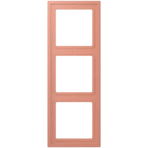 Frame 3-gang, LS ZERO, thermoplastic lacquered, l'ocre rouge moyen (32111), vertical and horizontal installation