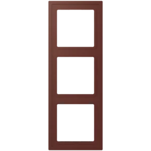 Frame 3-gang, LS ZERO, thermoplastic lacquered, terre sienne brûlée 31 (32120), vertical and horizontal installation