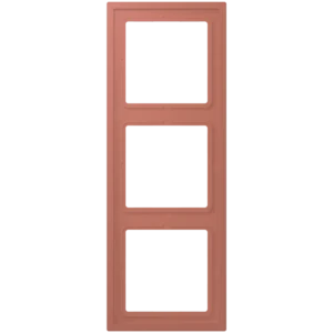 Frame 3-gang, LS ZERO, thermoplastic lacquered, terre sienne brique (32121), vertical and horizontal installation