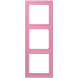 Frame 3-gang, LS ZERO, thermoplastic lacquered, rose vif (4320C), vertical and horizontal installation