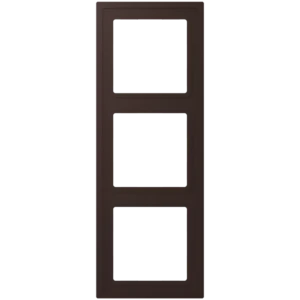 Frame 3-gang, LS ZERO, thermoplastic lacquered, terre d'ombre brûlée 59 (4320J), vertical and horizontal installation