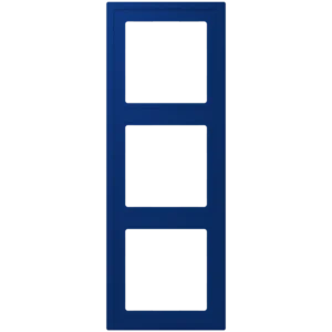Frame 3-gang, LS ZERO, thermoplastic lacquered, bleu outremer foncé (4320T), vertical and horizontal installation