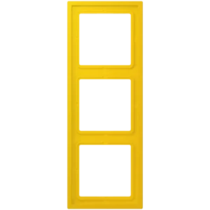 Frame 3-gang, LS ZERO, thermoplastic lacquered, le jaune vif (4320W), vertical and horizontal installation