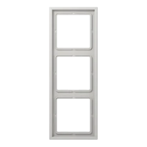 Frame 3-gang, LS ZERO, thermoplastic, light grey, vertical and horizontal installation