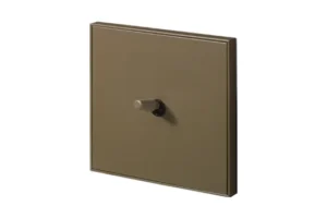 Lithoss Cockpit, 1 toggle, Opera vertical frame, 24V push button, Anodic Bronze